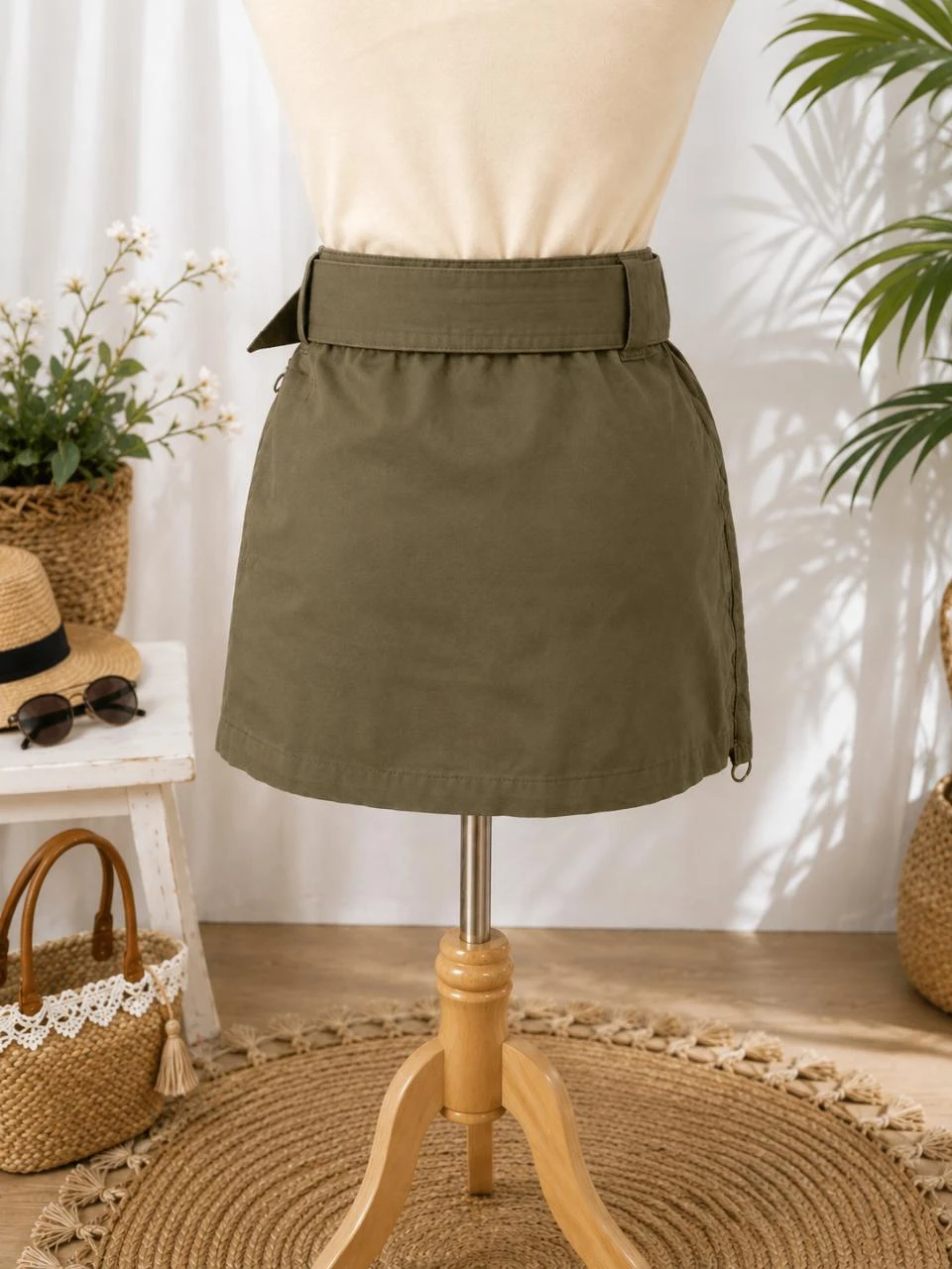 Khaki mini skirt size 42 Desigual brand new sevedylan – photo 2
